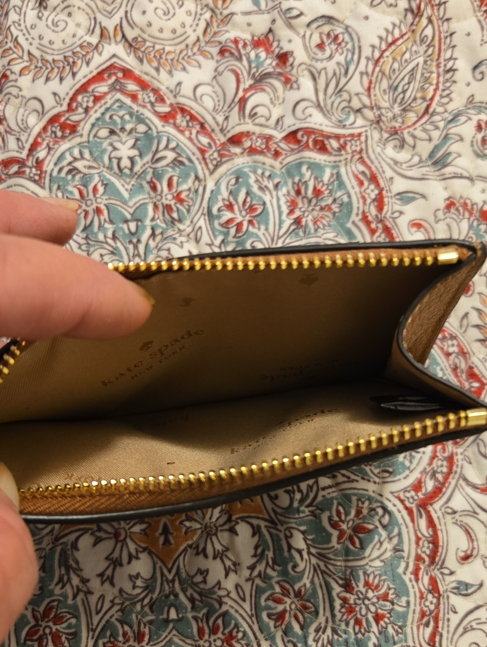 kate spade Tan Leather Card Holder Wallet - Picture 4 of 4